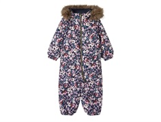 Name It dark sapphire floral snowsuit